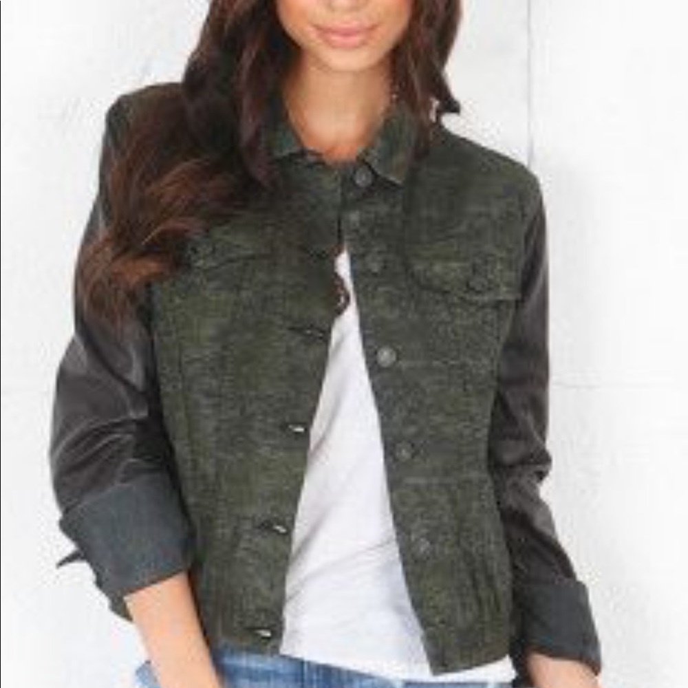NWOT Rag and Bone leather and camo jacket XS!!
